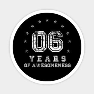 Vintage 6 years of awesomeness Magnet